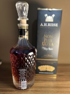 A.H. Riise Non Plus Ultra rum backside